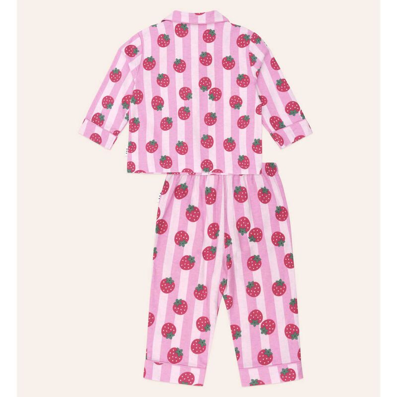 Huxbaby Strawberry Fields Forever Stripe Flannel Pj image number 1